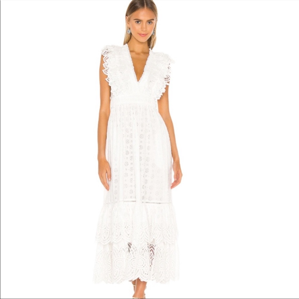 NWT Ulla Johnson white eyelet maxi dress